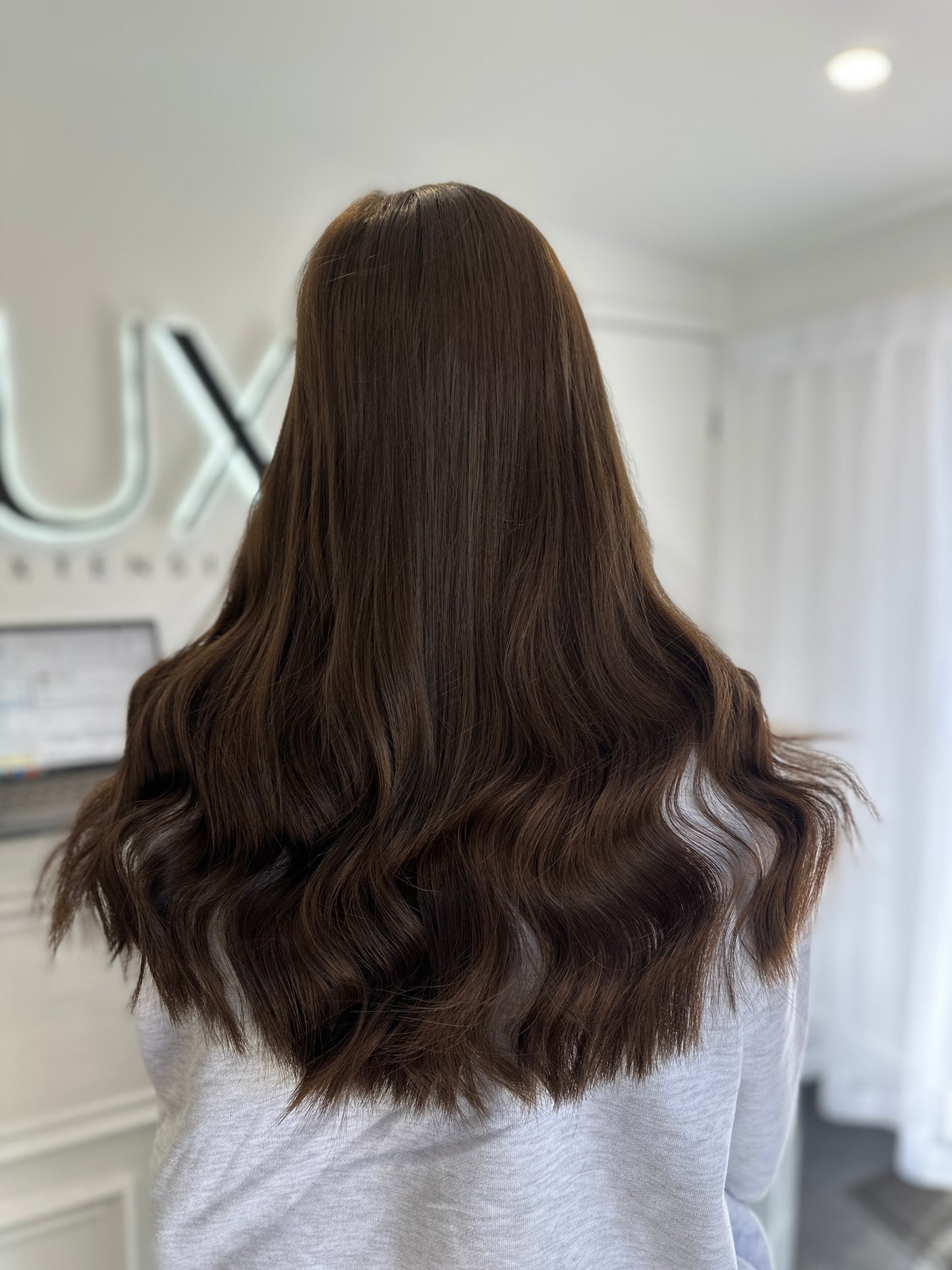 #2 DARK BROWN - STICK TIP - 22" MICRO BEAD HAIR EXTENSIONS