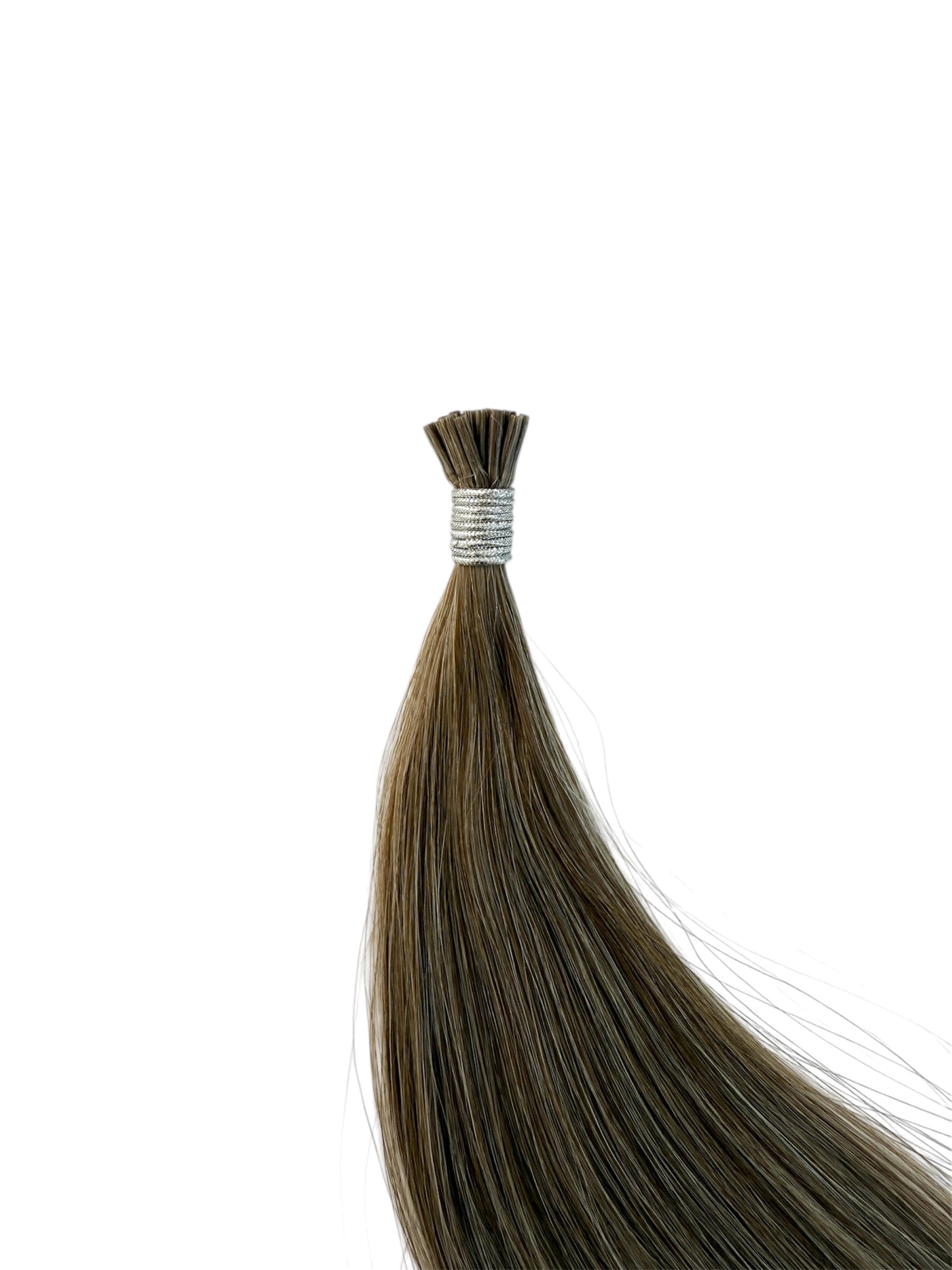#M8/60 | MICRO FOILED BROWN & LIGHTEST BLONDE - STICK TIP - 22" MICRO BEAD HAIR EXTENSIONS