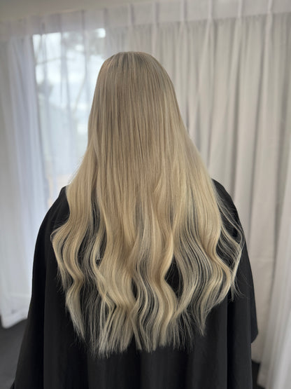 ASH ROOTED LIGHTEST BLONDE - 22" NANO HAIR EXTENSIONS