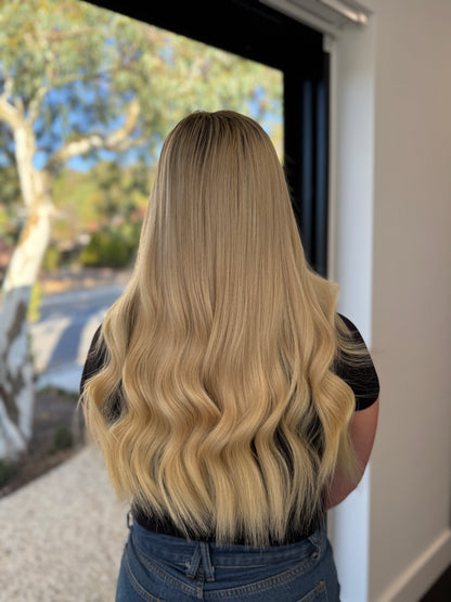 ROOTED BEACH BLONDE - 22" NANO HAIR EXTENSIONS