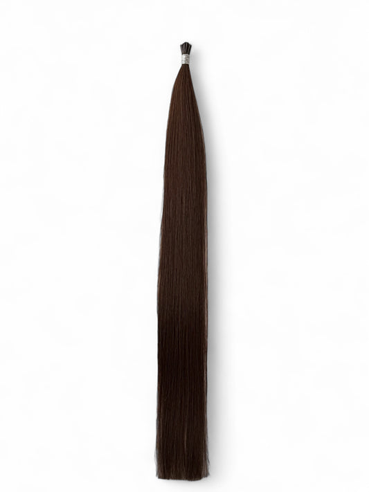 #2 | CHOCOLATE BROWN - STICK TIP - 22" MICRO BEAD HAIR EXTENSIONS