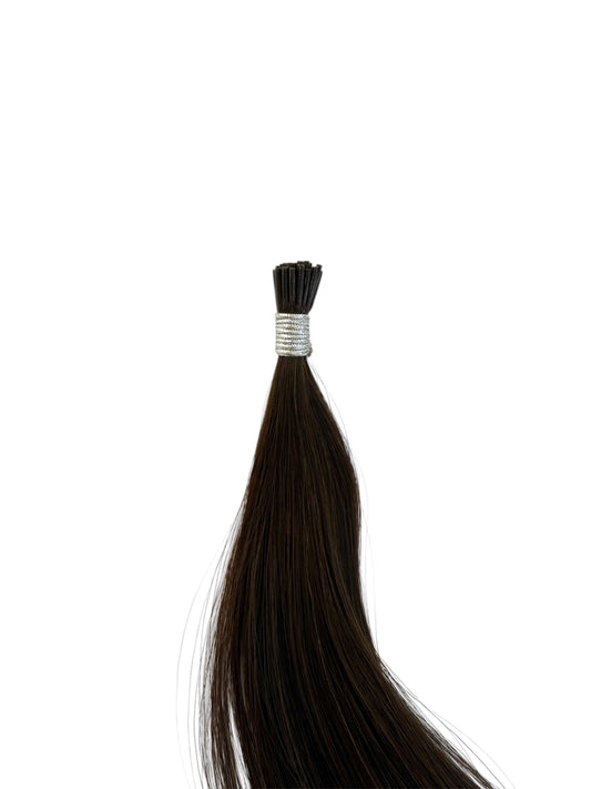 #1B DARKEST BROWN - STICK TIP - 22" MICRO BEAD HAIR EXTENSIONS