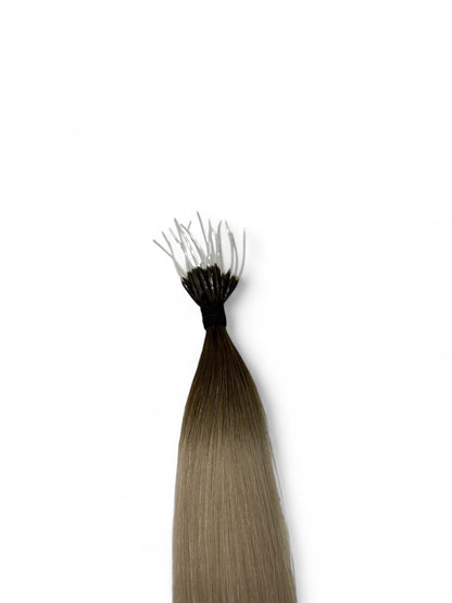 NATURAL ROOTED LIGHTEST BLONDE - 22" NANO HAIR EXTENSIONS