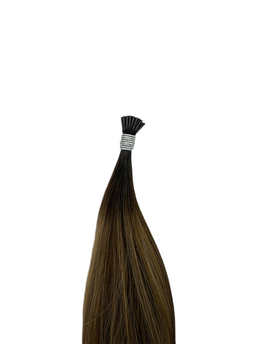 #2TP8/18 ROOTED CARAMEL MIX - STICK TIP - 22" MICRO BEAD HAIR EXTENSIONS