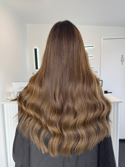 ROOTED CARAMEL SWIRL | 26" MINI WEFT