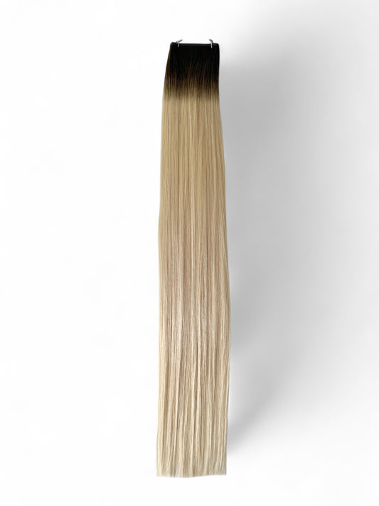 #2BT60 | ROOTED NATURAL BROWN TO LIGHTEST BLONDE 22" MINI WEFT