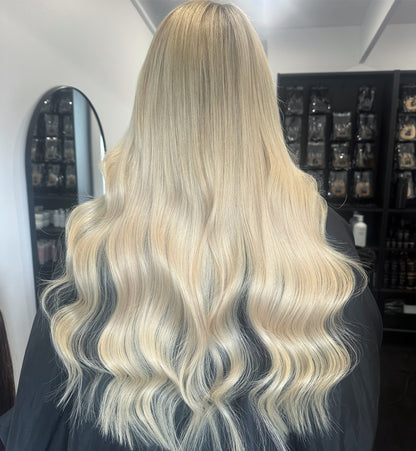 ASH ROOTED LIGHTEST BLONDE | 26" MINI WEFT